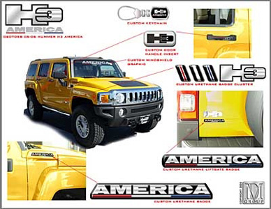 2007 Hummer H3 Custom Decal Kit - America 060705B-M